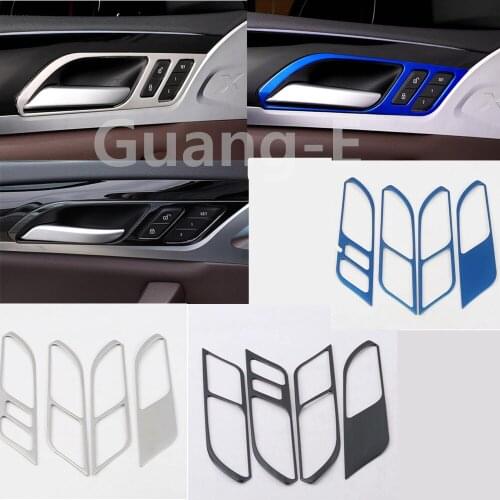 Car Cover Sticker Trim Stainless Steel Door Inner Handle Bowl Frame 4pcs For BMW X3 XDrive 25i 28i 30i 2018 2019 2020 2021