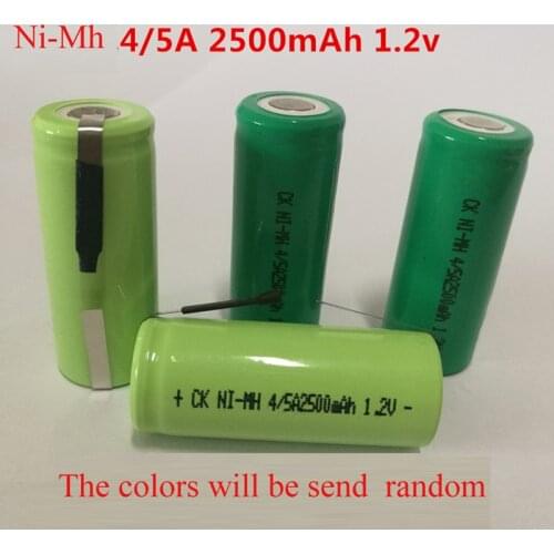 Soravess 1.2V 4/5A Ni-Mh Battery 1.2V 2500mAH Rechargeable Batteries With Welding Tabs Point For Electric Shaver
