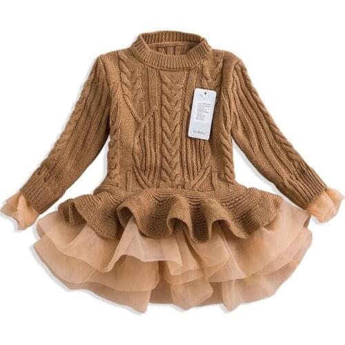 New 2020 Girls knitted Sweater Autumn Winter Warm Children Clothing Pullovers Sweaters Crochet Kids Girl Clothes