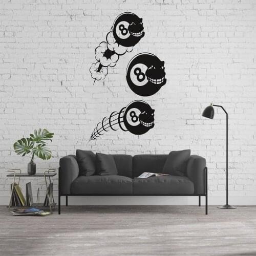 New Billiards Wall Sticker Decal Posters Decor Mural Car Windows Billiards Decal Vinyl Wall Decals ov425