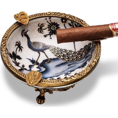 CIGARLOONG cigar ashtray ceramic 45mm smoke tank decoration fashion cigar smoke detector AH-1100