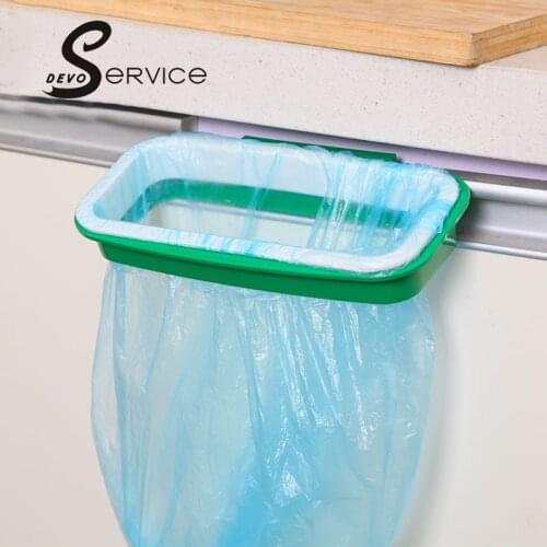 Hanging Kitchen Cabinet Cupboard Door Back Trash Rack Garbage Bags Storage Kitchen Tools Storage Rack Poubelle de cuisine