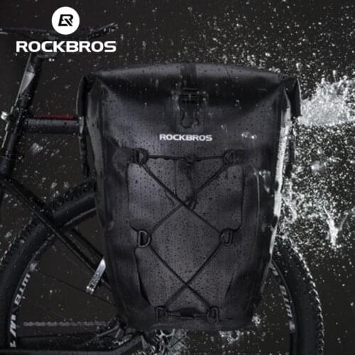 ROCKBROS Cycling Rear Rack Bag18-27LVolume Waterproof Bicycle Rear Rack Storage Luggage Bags Reflective MTB Bike Bag Accessories