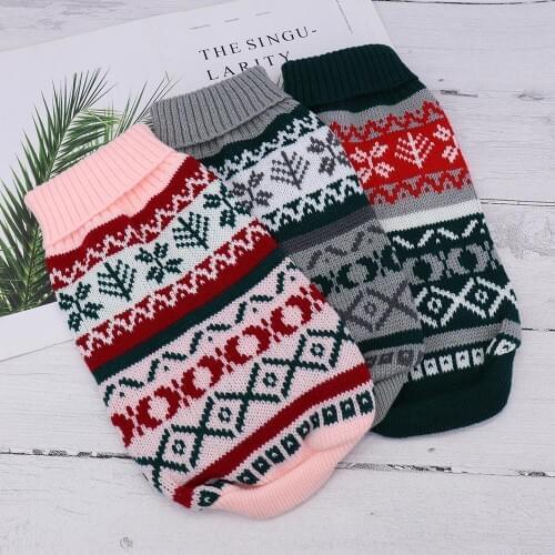 Christmas Cat Clothes Sweater Pet Puppy Knitted Clothing Winter Pets Clothes Costume Turtleneck For Small Dogs Cats Chihuahua