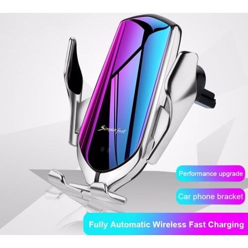 Automatic Clamping 10W Wireless Charger Car Holder Smart Infrared Sensor Qi GPS Air Vent Mount Mobile Phone Bracket Stand