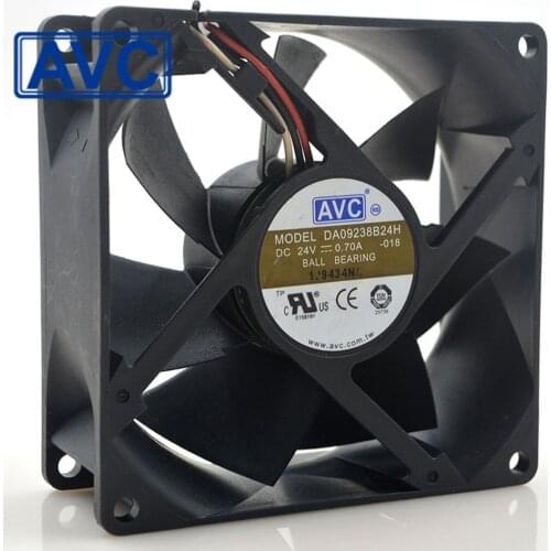 1pcs DA09238B24H -018 9238 92mm DC 24V 0.7A computer server inverter Server Square cooling Fan 3-Wire