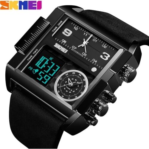 Sports Watches Men Waterproof Leather Strap Quartz Watch Mens Luxury Brand Wrist Watch Casual Clock Man relogio masculino SKMEI