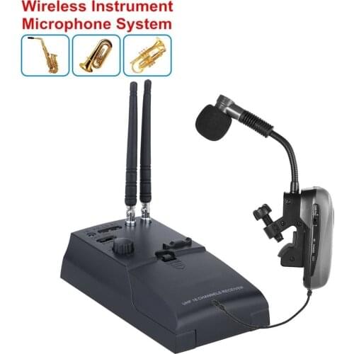 Standard Bolymic Wireless Saxophone Microphone for Wind Instruments Sax Soprano Trombone Trumpet Drums Orchestra