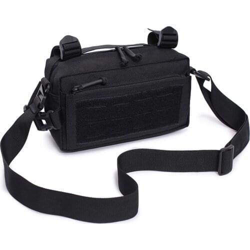 1000D Tactical Molle Pouch Bag Waterproof Military Crossbody Bag Combat Chest Waist Bag Shoulder Messenger Bag for Hunting