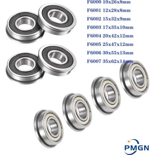 High quality 5pcs ABEC-5 F6000ZZ F6000-2Z 10x26x8 mm flanged Bearing Ball Bearings F6000 ZZ F6000Z Metal Shielded