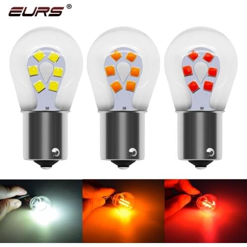 1pcs 1156 P21W BA15S BAU15S 1157 BAY15D LED 3030 Chip 12smd Car Brake Lights Auto Reverse Bulb Parking Lamp 12V Red White Yellow