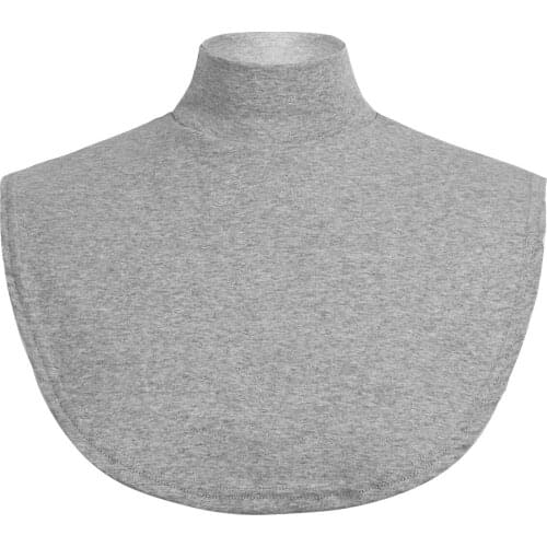 1 Unisex Mock Dickey Collar Half Top Blouse False Collar Autumn Winter Neck Warmer Detachable Cotton Fake Shirt Collar Faux Neck