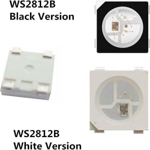 10~1000pcs WS2812B Lamp beads 5050 RGB SMD Black/White version WS2812 Individually Addressable Digital LED Chip DC5V