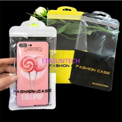 1000pcs 11.5*22cm Plastic Cell Phone Case Bags Poly Mobile Phone Shell Storage Packaging Zipper Pack For Mobile Phone