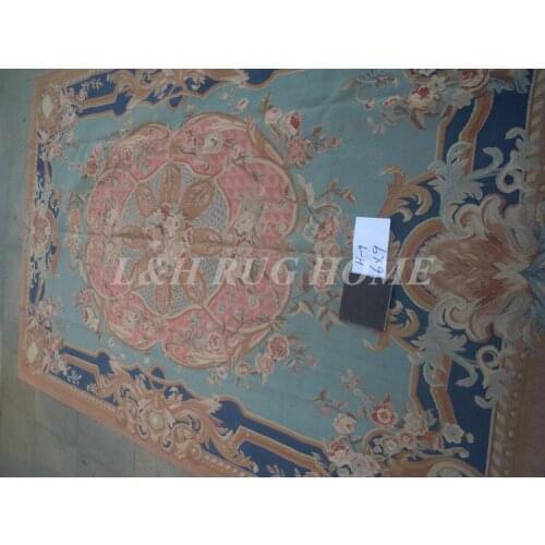 Free Shipping 6'X9' French Aubusson Rug, 100% hand woven New Zealand woolen rug