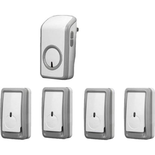 Wireless bell kits w/ 4 emitters+1 receiver wireless doorbell Waterproof 380 Meter door chime door ring digital signal ring