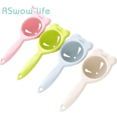 Household Egg Yolk White Separator Wheat Straw Eggs Filter Cartoon Egg White Extractor Cooking Accessories Cute Kitchen Gadgets