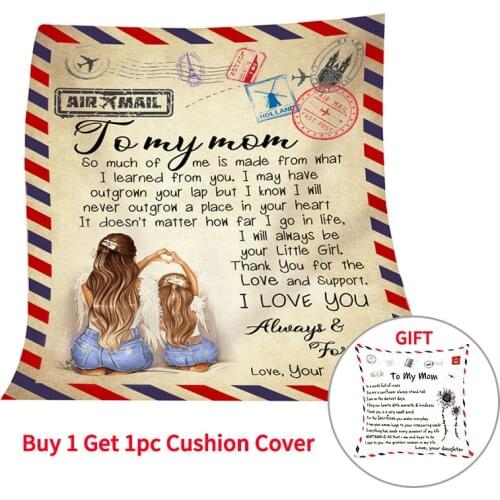 Express Love Flannel Blanket To My Son Daughter Mom Great Birthday Christmas Gift Plush Throw Blanket On Sofa Bedspread