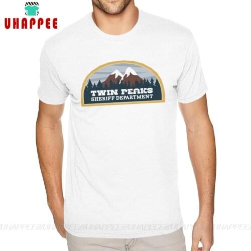 Short Sleeves Round Neck Cotton Twin Peaks Sheriff Department T Shirt Stylish Guys S Shirt