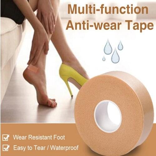 Moleskin Tape Adhesive Pads Heel Stickers Blister Prevention Pads Anti-wear Heel Pads for Feet Fabric Padding, 4.5M x 2.5CM