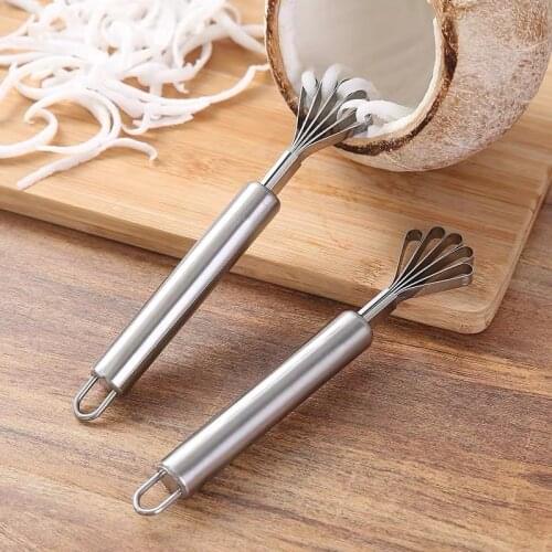 Coconut Shaving Knife Fish Scale Scraper Grater Stainless Steel Scraping Meat Household Cleaning Tool Kitchen Accessories Gadget