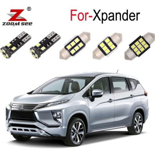 5pcs Canbus White interior LED lights dome map light kit For Mitsubishi Xpander 2017 2018 2019 2020