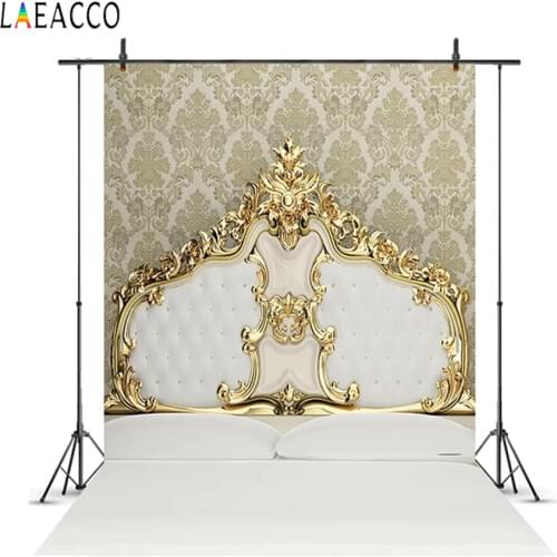 Laeacco Old Damask Wall Headboard Bedboard Photography Backdrops Photographic Backgrounds Baby Shower Photophone Photo Studio