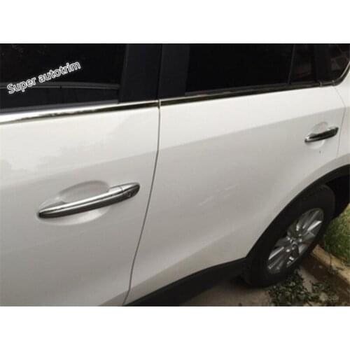 Lapetus Outside Door Doorknob Door Handle Pull Cover Trim 8 Pcs / Set Fit For Mazda cx-5 2015 2016 Accessories Exterior