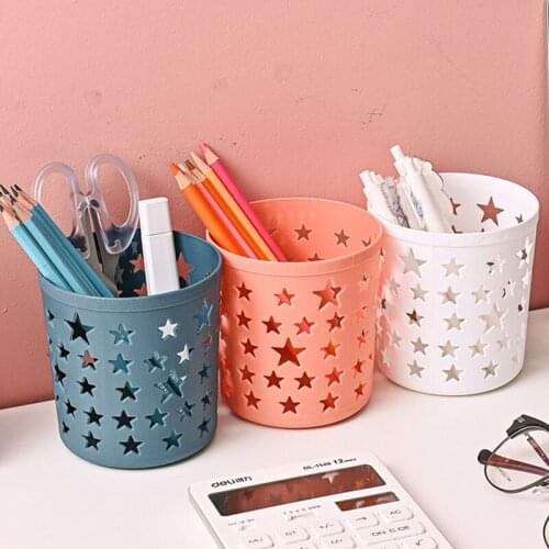 Cute Student Pen Holder Star Home Office Storage Box Stationery Organizer Desk Organizer Desktop Ornaments Storage Rack