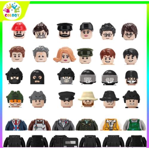 Mini Action Figures Building Blocks City Professional Characters Firefighter Policemen SWAT Student Doctor Santa Claus Bricks