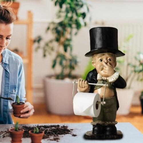 Statue Model Handmade Decorative Eye-catching Cute Old Man Shape Wide Application Statue Display for Yard Home Decoration
