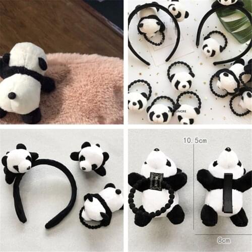 Multi-Designs, Size 4CM-9CM Little Panda Stuffed Animal Doll , Kids Gift Hair Tie Plush Toys
