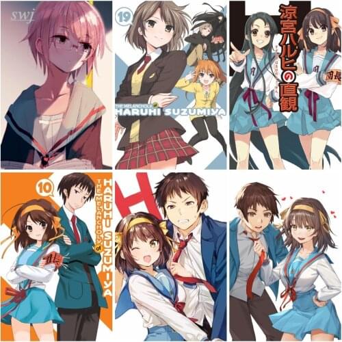 Wall Poster The Disappearance of Haruhi Suzumiya Anime Posters Canvas Painting Wall Art Picture Photos for Childrens Room Decor