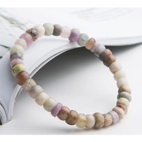 Genuine Natural Sugilite Bracelet 7mm Abacus Marquise Gems Stone Bead Stretch Crystal Bracelets For Woman Female