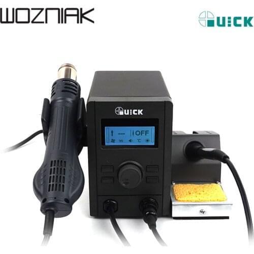 QUICK 715 Newest 2in1 rework and soldering station equal to QUICK 2008 air gun and QUICK 936A soldering iron combination