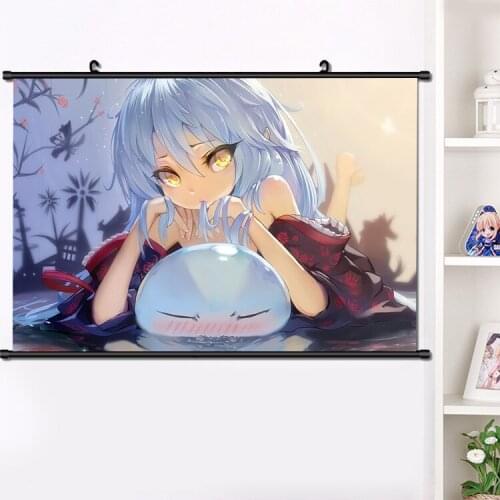 Japan Anime Manga Tensei shitara Slime Datta Ken Tempest Rimuru Cosplay Wall Scroll Mural Poster Wall Hanging Poster Home Decor