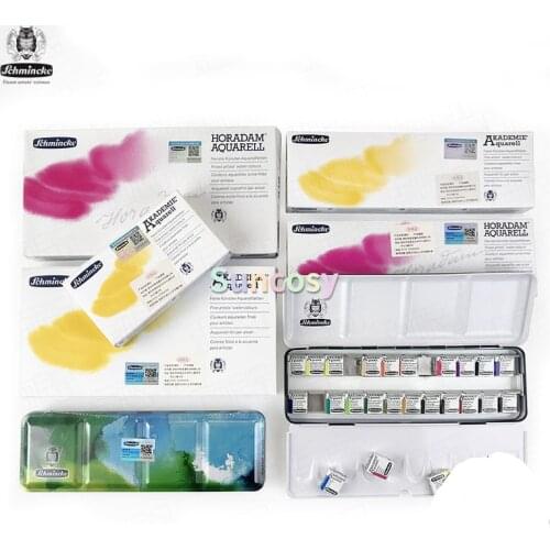 Schmincke Horadam Aquarell Solid Watercolor Cake Paint ,Artist Pigment Cake Set, Student Adult Art Supplies