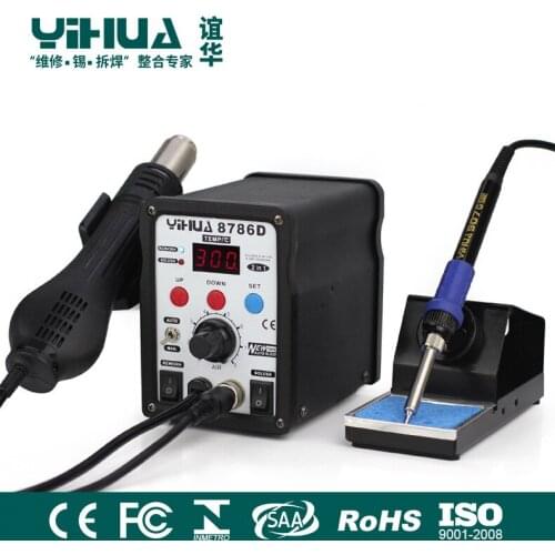 Yihua YIHUA8786D hot air gun welding station two-in-one digital display desoldering station dormant function soldering station