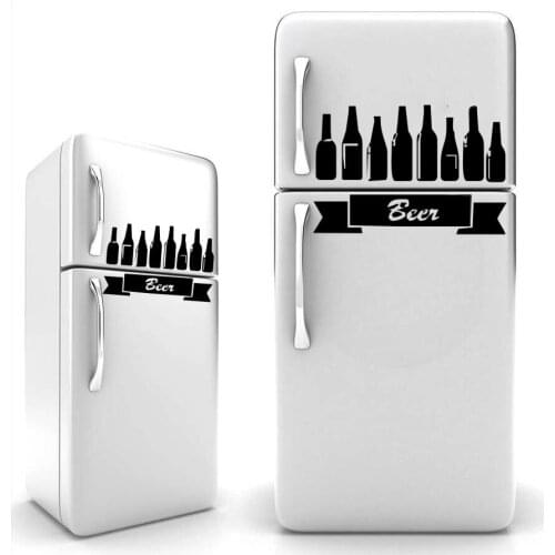 Beer fridge sticker black vinyl - A4 size / wall decor/ kitchen sticker / kids stickers / funny sticker J948