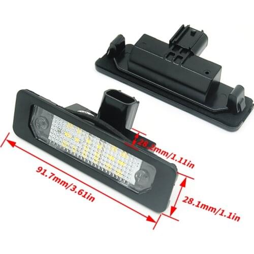 2PCS Bright White LED Number License Plate Light for Ford Mustang 2010-2014 Focus Taurus Flex Fusion Mercury sable 2008 milan