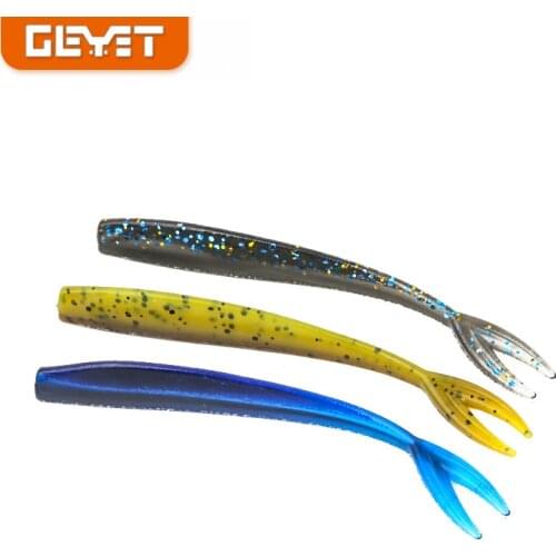 Worm Soft Bait 10Pcs 72mm/1.3g Fox Tail Fishing lure Mini Silicone Wobbler Jigs Shad Artificial Swimbaits Pike Bass Tackle Pesca