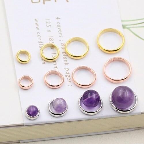 REGELIN 4pcs/lot 925 Sterling Silver Spacer Bead Positioning Circle Jump Rings For Jewelry Making Bead Bracelets DIY Accessories