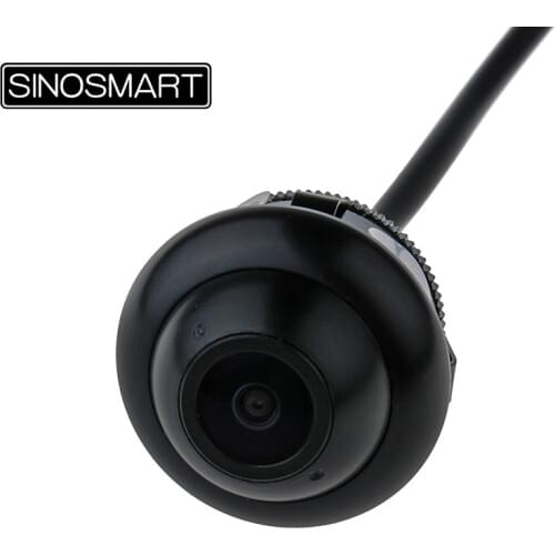 SINOSMART 360 Degrees Rotating Parking Reversing Backup Mirror Rear Front Side Camera with Adjustable Lens Aluminum Alloy