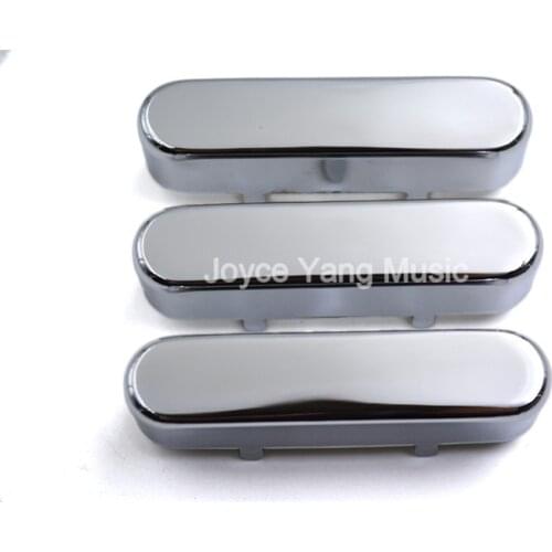 1 Set of 3pcs Niko Sealed Closed Chrome Brass Single Coil Pickup Cover For FD Strat/Tele Style Electric Guitar Free Shipping
