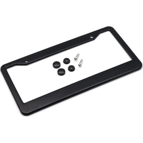 CHIZIYO 2pcs Stainless Steel Car License Plate Frame Tag Cover Holder For Auto Truck Vehicles For American Canada Car