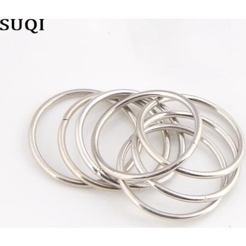 10Pcs/Pack 35mm thickening Metal Key Holder Split Rings Unisex Keyring Keychain Keyfob Jewelry Accessories jump Ring silver