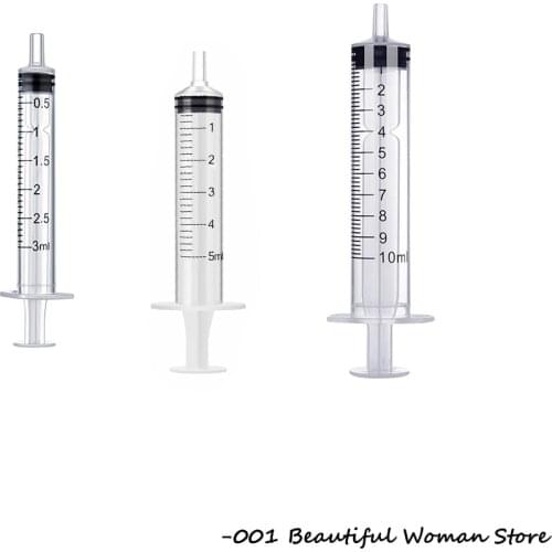 2PCs 3ml 5ml 10ml 25ml Plastic Syringe without Needle Perfume Dispenser for Refillable Cosmetic Liquid Essential Oil Dispensing