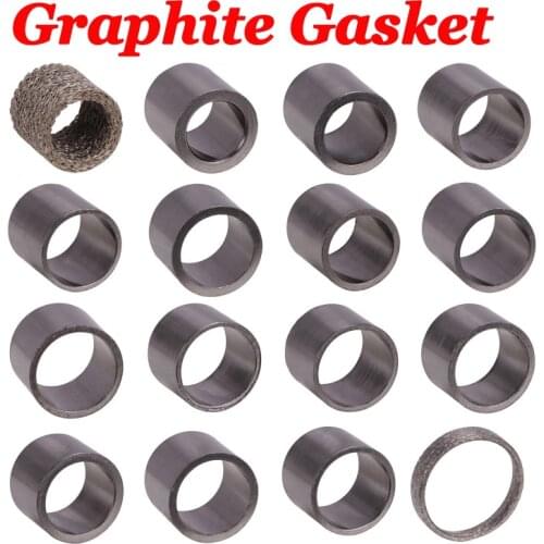 30 35 38 39 40 41 42 43 45 46 48 50 60mm motorcycle auto Exhaust Pipe Graphite Gasket to Muffler Silencer Gasket Seal ring