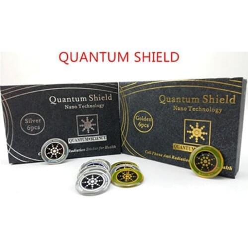 300pcs/lot Wholesales Price Golden Round Phone Sticker Anti Radiation Shield Silver With Negative Ions Retail Package DHL/EMS