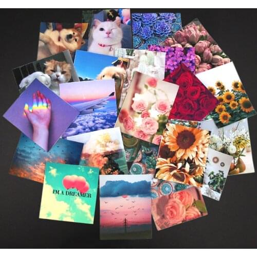 4Sheet Stationary Stickers Aesthetic Flower Cloud Cactus Succulents Paper Sticker Decorative Diary Phone Journal Supplies